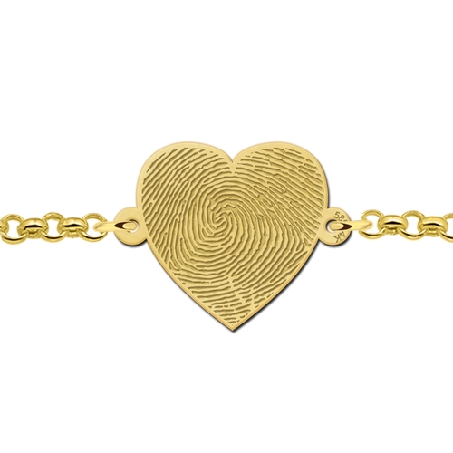 Gouden armband met vingerafdruk