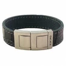 Dacaya armband Maxtor Croco Blauw