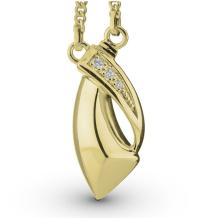 Design ashanger goud met 3 stenen
