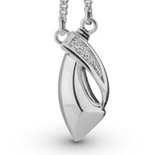 Design ashanger zilver met 3 stenen