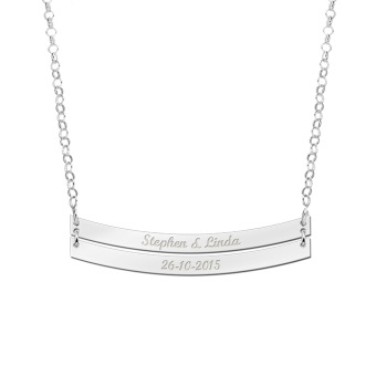 Zilveren naamketting