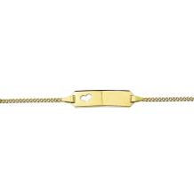 Gold plated baby armbandje met naam en hartje