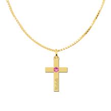 Gouden communie hanger hart met naam en datum – persoonlijk communie cadeau met ketting