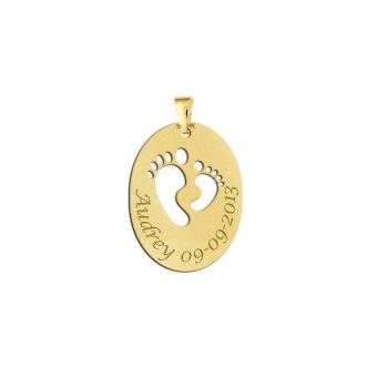 Gouden geboorte sieraad voetjes Names4ever