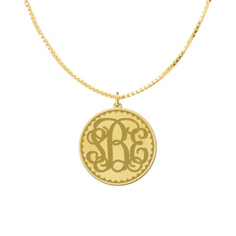 Gouden initialen hanger graveren