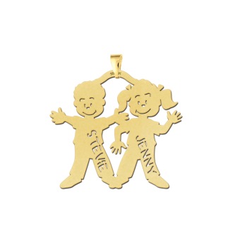 Gouden mama sieraad jongen-meisje Names4ever
