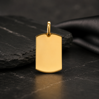 Goudkleurige ID hanger met gravure