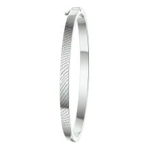 Smalle zilveren armband met vingerafdruk