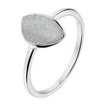 Zilveren vingerafdruk ring 11,5mm