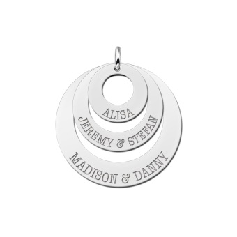 Ketting hanger drie losse rondjes detail