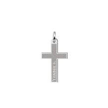 Zilveren kruis hanger met naam – Eerste Communie Ketting (Graveerbaar)