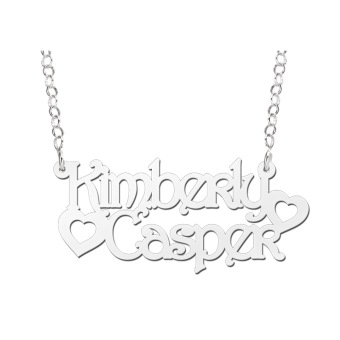 Zilveren naamketting