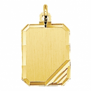 Gouden kettinghanger achtkant 15x20mm