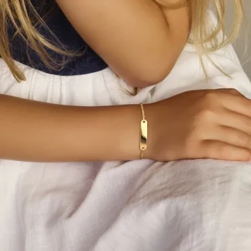 9k geel kinderarmbandje