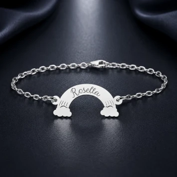 Armbanden set met namen in regenbogen Names4Ever