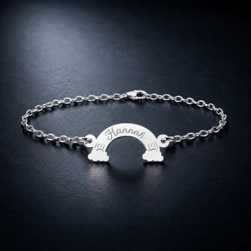 Armbanden set met namen in regenbogen Names4Ever