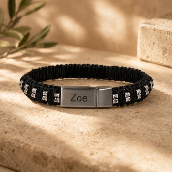 As armband Black silver