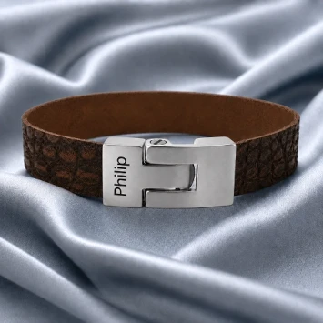 As armband Brown croco