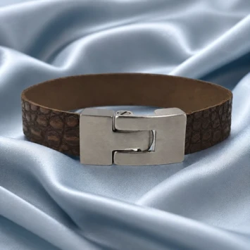 As armband Brown croco