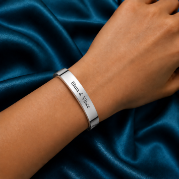Bangle armband zilver vlak 8mm