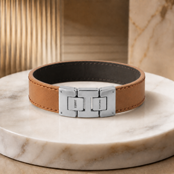 Bruine Dacaya armband met vingerafdruk