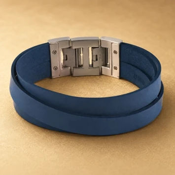 Dacaya armband cross roads blauw