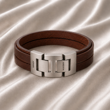 Dacaya armband cross roads bruin