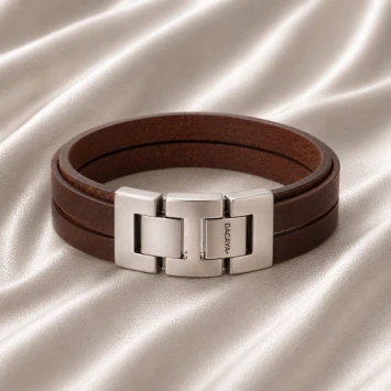 Dacaya armband cross roads bruin