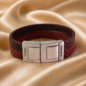 Dacaya armband Dragstyle bruin-cognac
