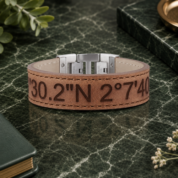 Dacaya armband rebel edge bruin