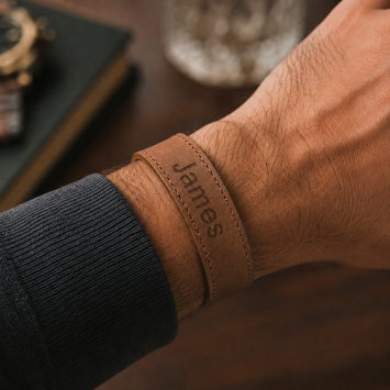 Dacaya armband rebel edge bruin