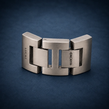 Dacaya armband rock edge bruin 28mm