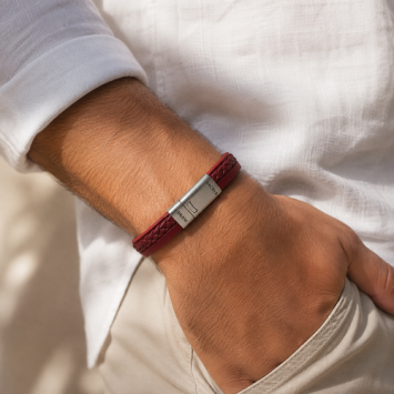Dacaya armband T-Junction Cognac