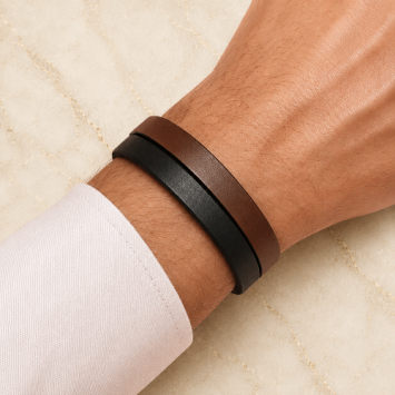 Dacaya armband Twin Cam bruin-tabacco