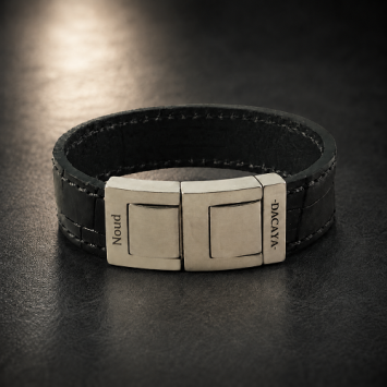 Dacaya armband Maxtor Croco Blauw