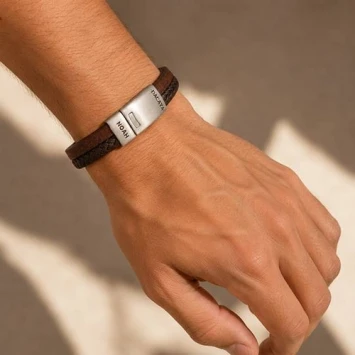 Dacaya armband T-Junction Brown