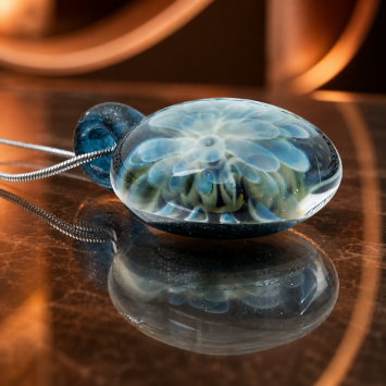 Dahlia hanger glas blue