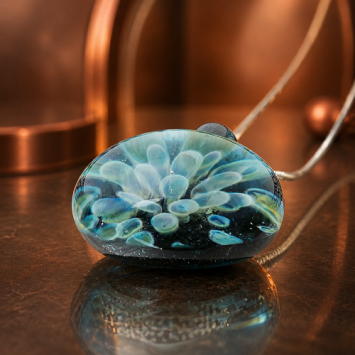 Dahlia hanger glas blue
