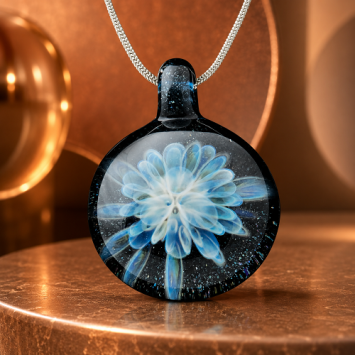 Dahlia hanger glas blue