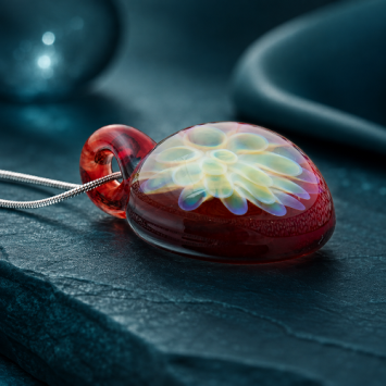Dahlia hanger glas red