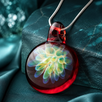 Dahlia hanger glas red