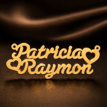 Dubbele naamketting goud Names4ever Patricia-Raymon