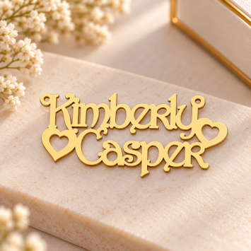 Dubbele naamketting verguld Kimberly-Casper