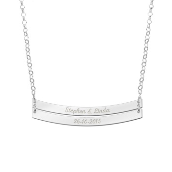 Zilveren naamketting