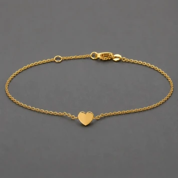 14 karaat geelgouden armbandje met hartje
