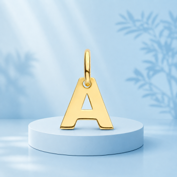 Geelgouden hanger letter