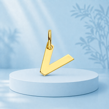 Geelgouden hanger letter
