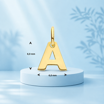 Geelgouden hanger letter