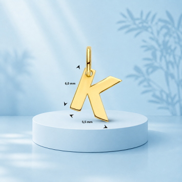 Geelgouden hanger letter