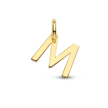 Geelgouden hanger letter M